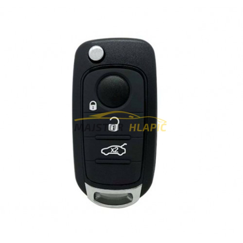 Fiat Egea 500X, daljinski upravljač s preklopnim kućištem, 3 gumba, Megamos AES 433mhz